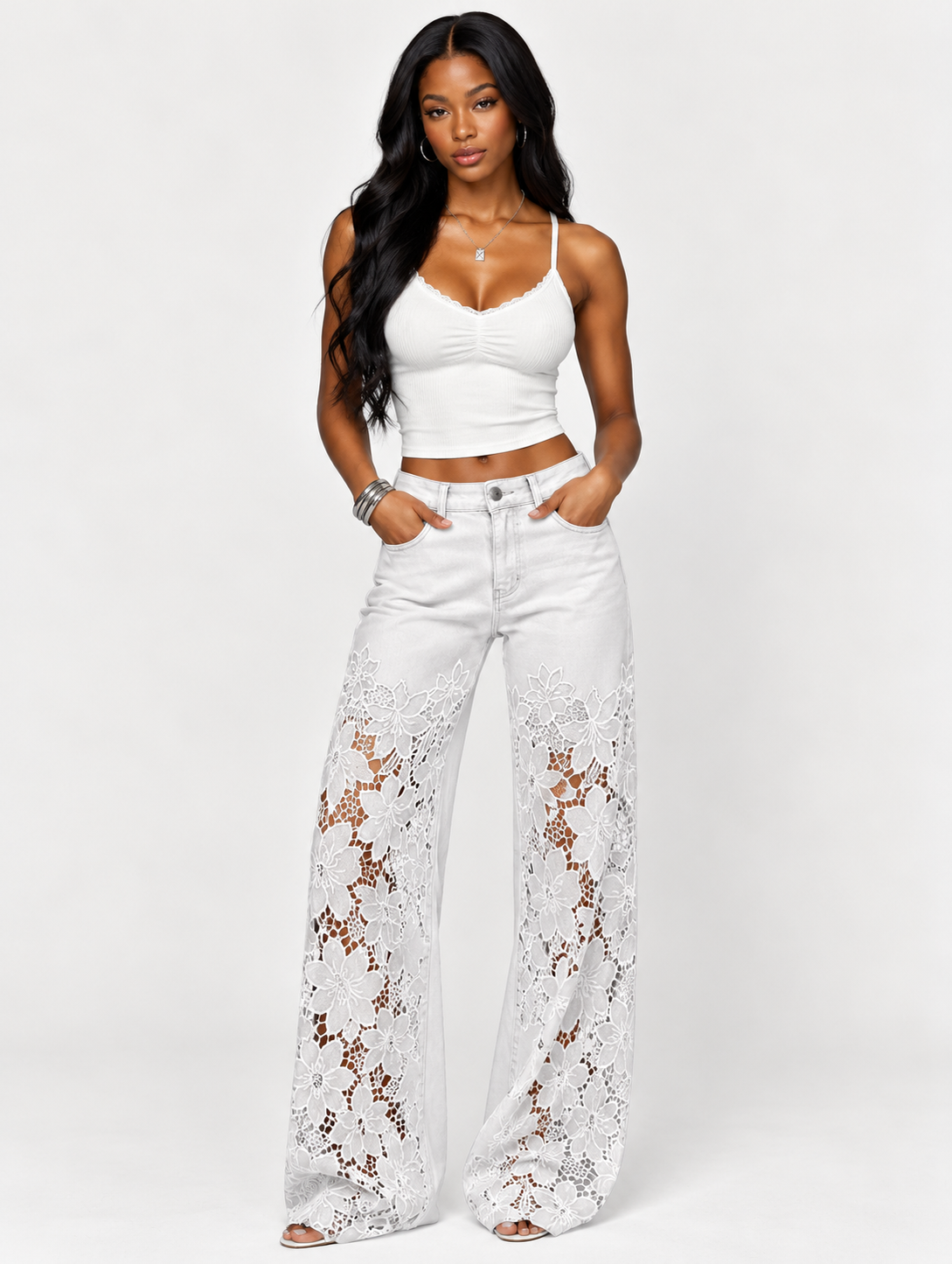 Love Me Lace Jeans 🌼